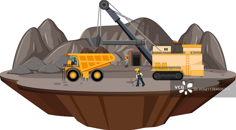 煤矿场景岛屿图片素材
