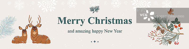 鹿banner图片素材