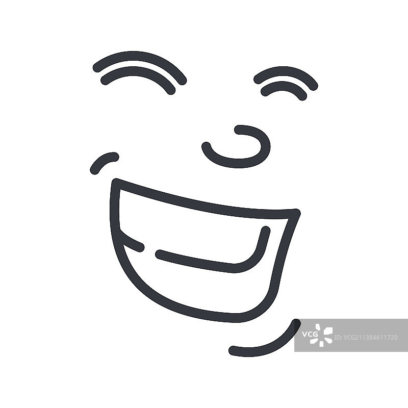 牙科护理笑脸符号线条图标图片素材