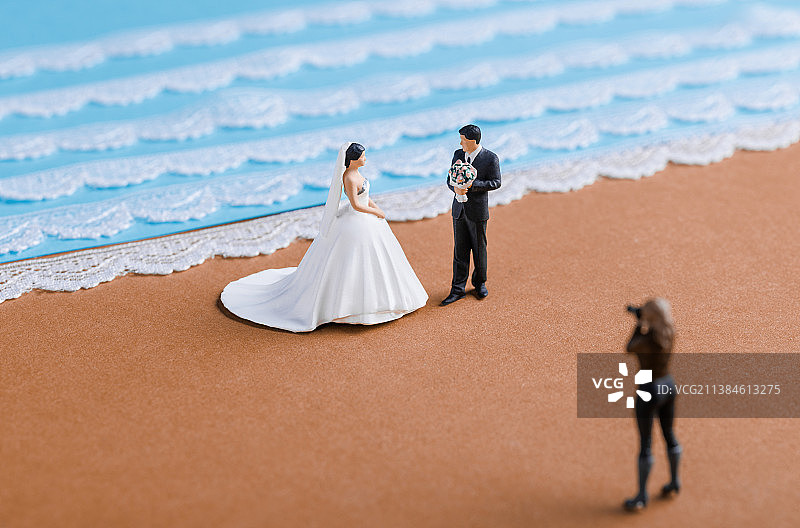海滩婚纱照图片素材