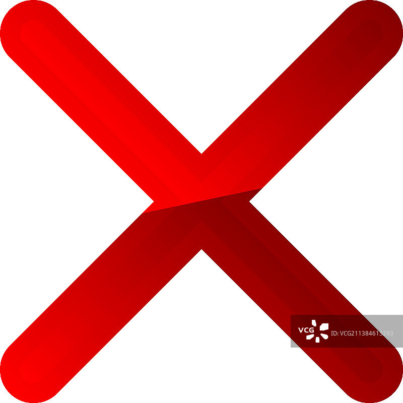 红色叉号标志，禁止符号图片素材