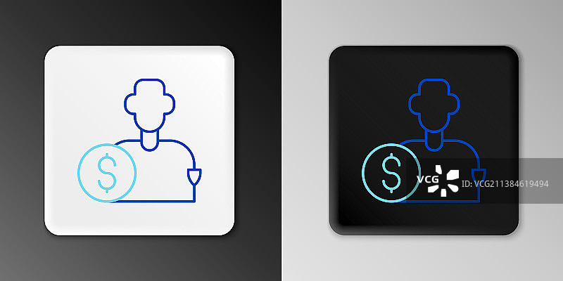 足球运动员线性图标图片素材