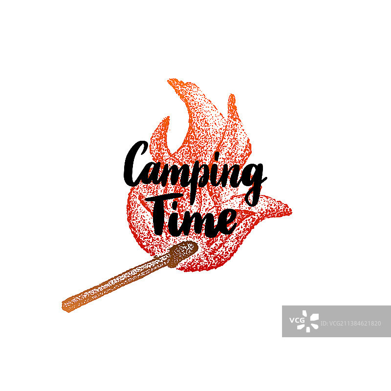 露营时间匹配点画图片素材