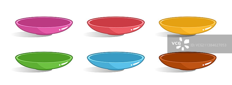 卡通空餐具图标集图片素材