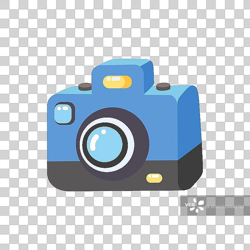 白色背景下的相机特写镜头图片素材