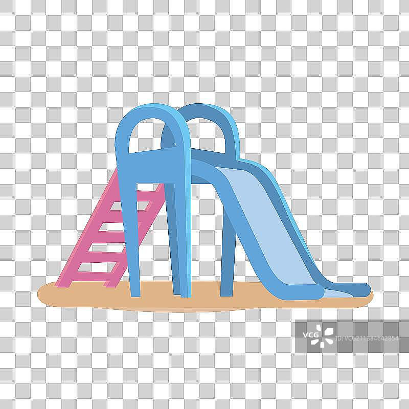 白色背景下的滑梯图片素材