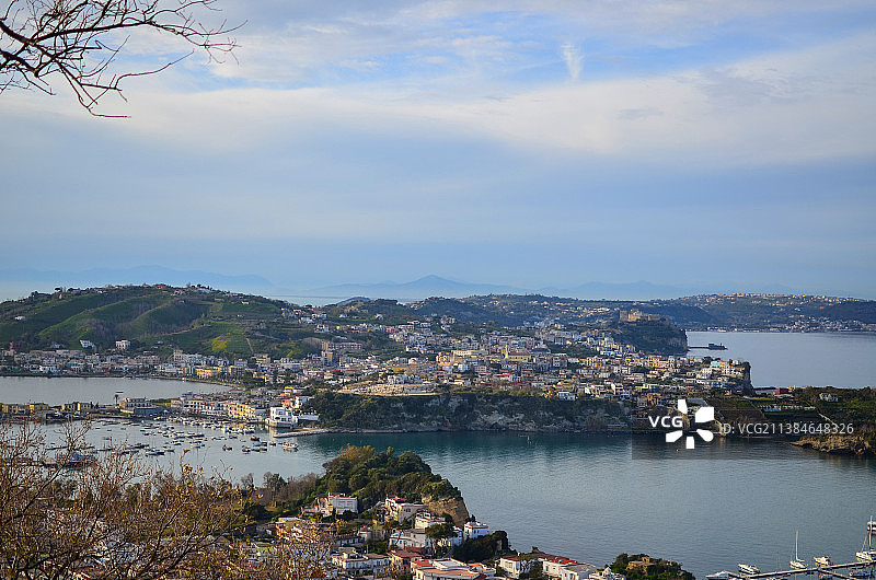 从上方看的巴科利，意大利那不勒斯图片素材