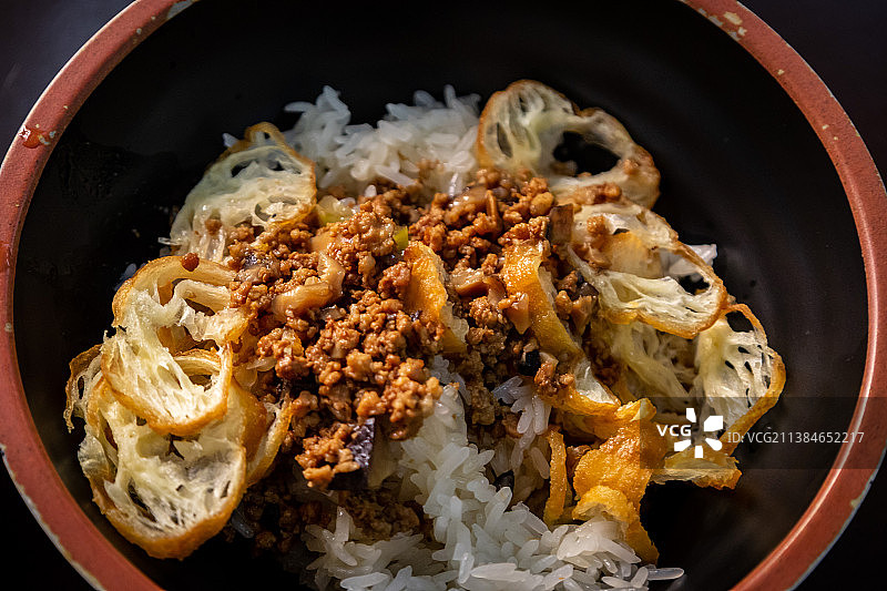 温州糯米饭特写图片素材