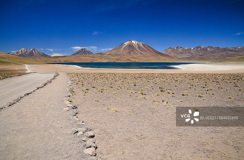 蓝天下的沙漠风光图片素材