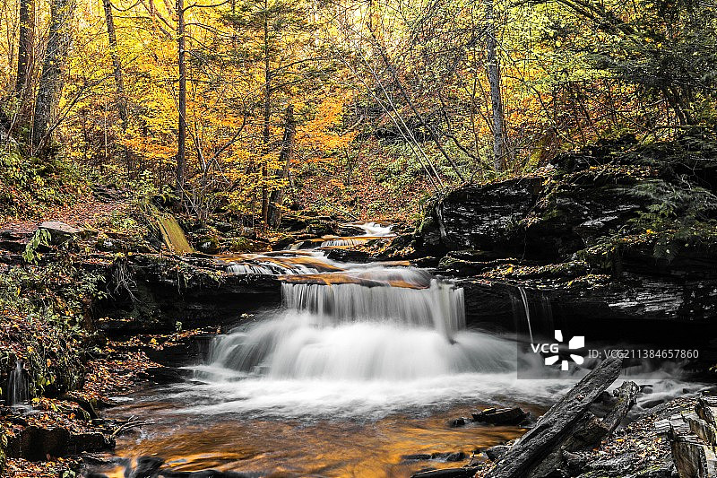 美国里基茨格伦州立公园的秋色图片素材