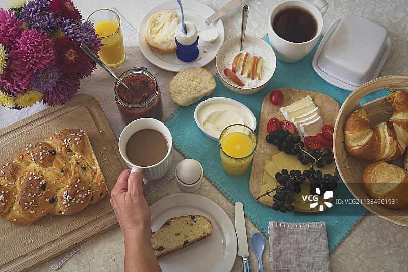 德国餐桌上的早餐图片素材