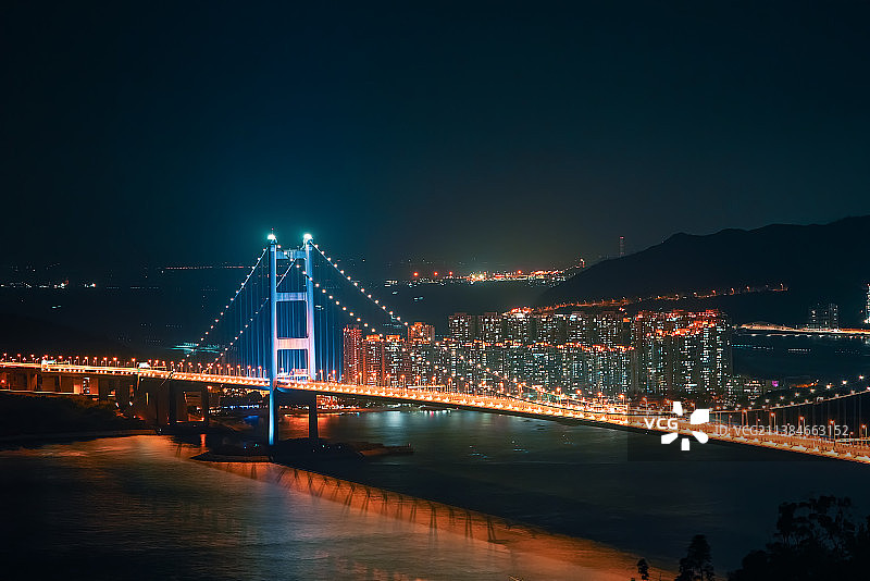 青马大桥 夜景图片素材