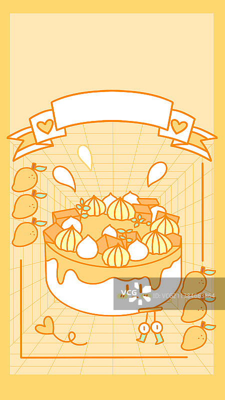 芒果蛋糕图片素材