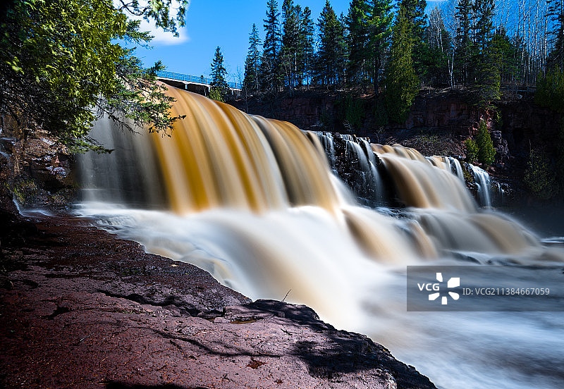 明尼苏达州北岸的醋栗瀑布图片素材