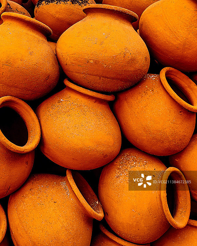 橙色陶器全画幅照片图片素材