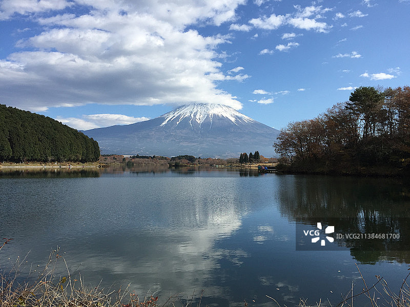 富士山云景，田贯湖风光图片素材