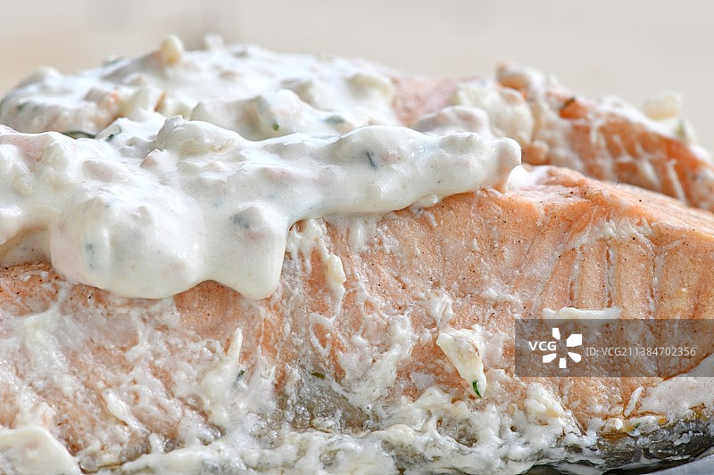 法式三文鱼面包特写图片素材
