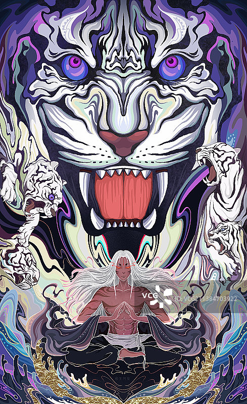 四大神兽之白虎图片素材