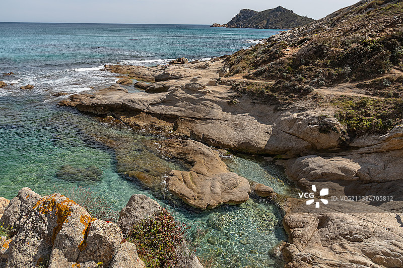 法国拉马图埃勒莱斯卡莱海滩- 法国里维埃拉图片素材