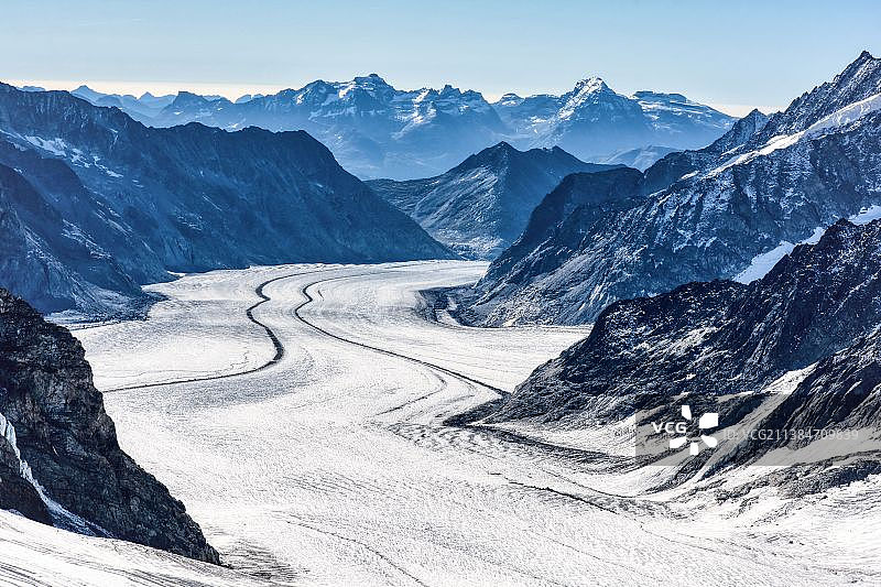 瑞士阿莱奇冰川图片素材