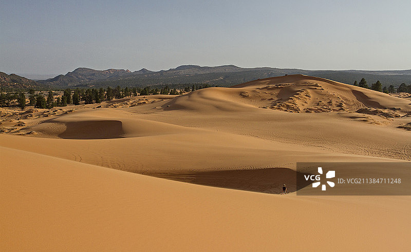 珊瑚粉色沙丘：犹他州凯恩县沙漠风光图片素材