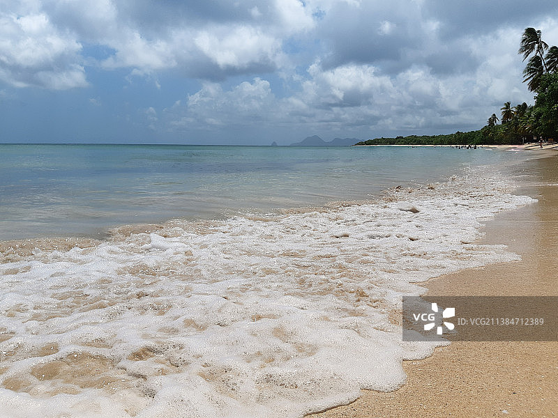 萨利内斯海滩：马提尼克岛壮丽海景图片素材
