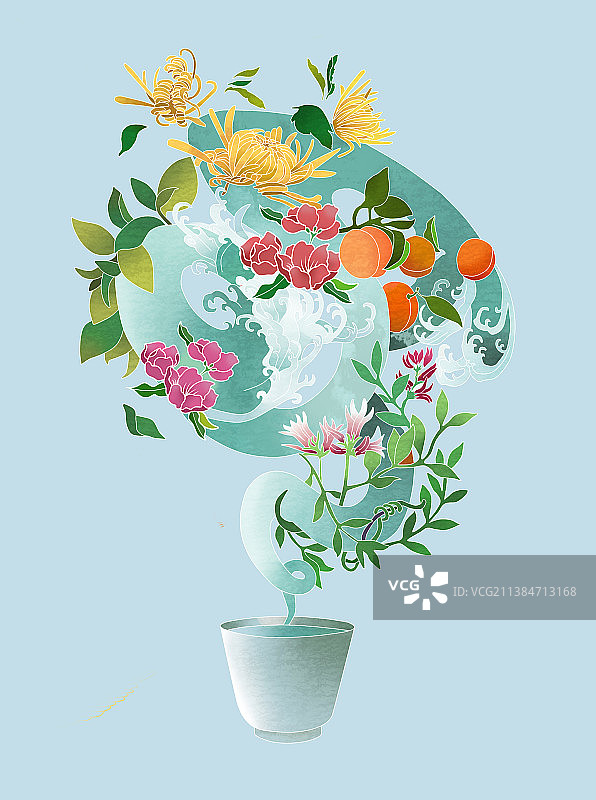 品茶创意图图片素材