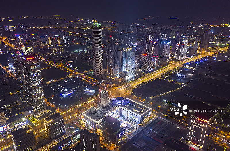 南京河西建邺区金融城CBD航拍图片素材