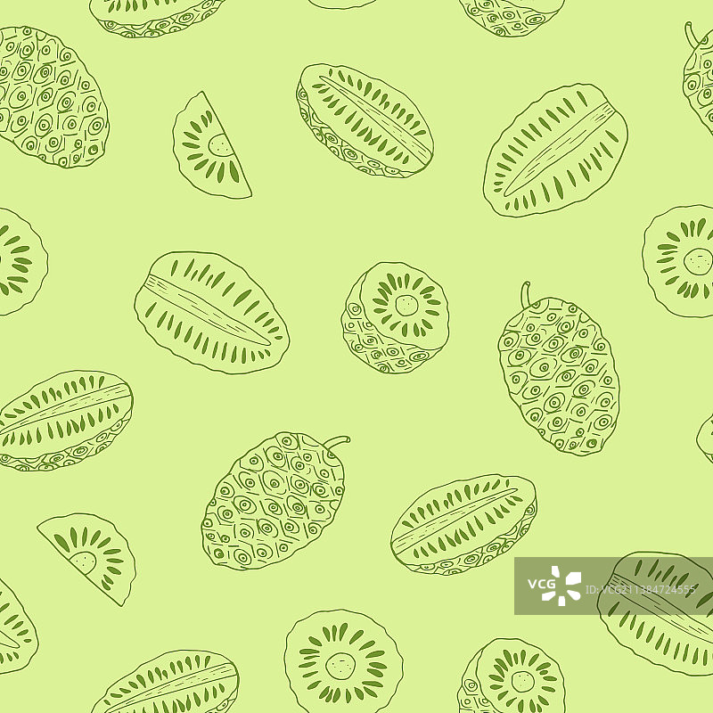 手绘涂鸦罗梨果无缝图案图片素材