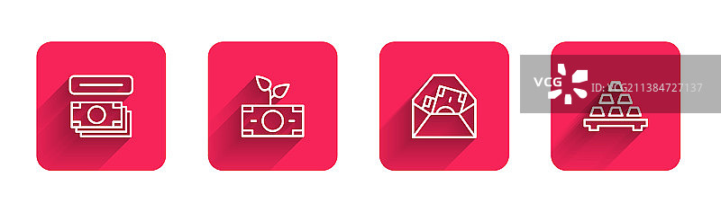 自动取款机和盆栽摇钱树图片素材