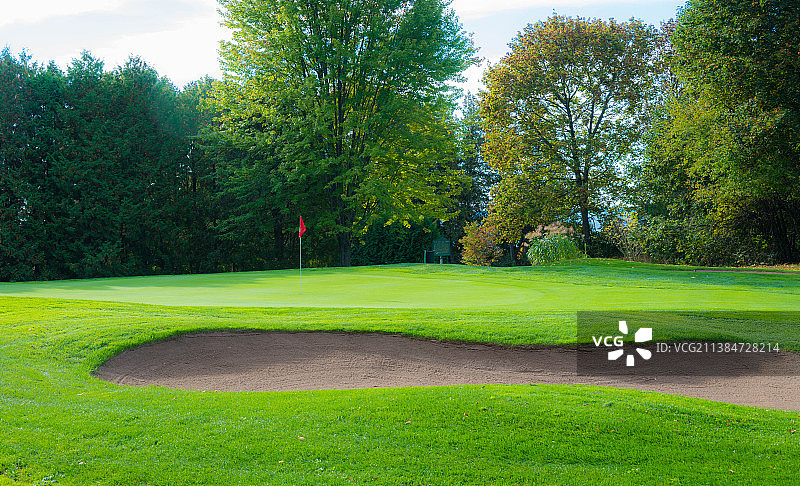 高尔夫球场风景，美国密歇根州图片素材