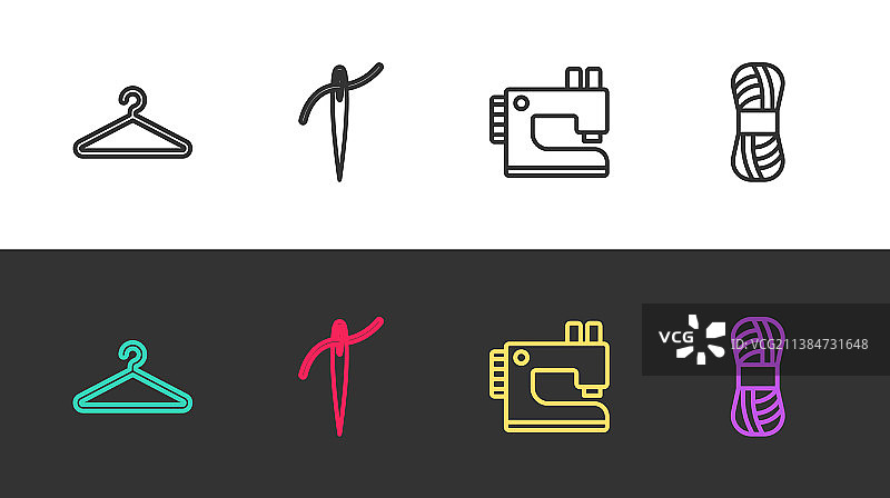 衣架衣柜与针线图片素材