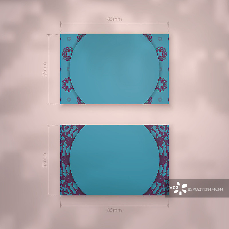 绿松石色名片模板图片素材