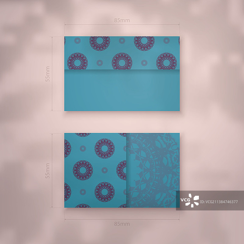 绿松石色名片模板图片素材