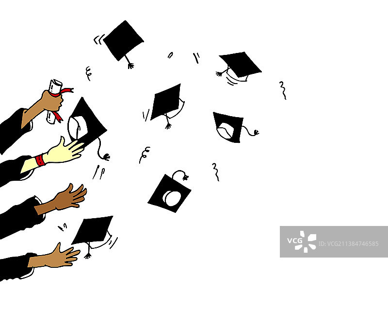 毕业典礼概念涂鸦图片素材