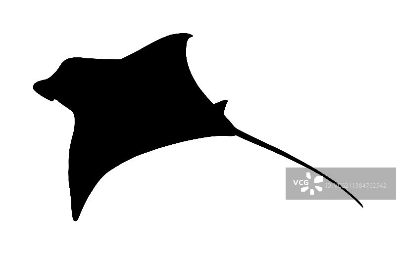 蝠鲼剪影符号图片素材