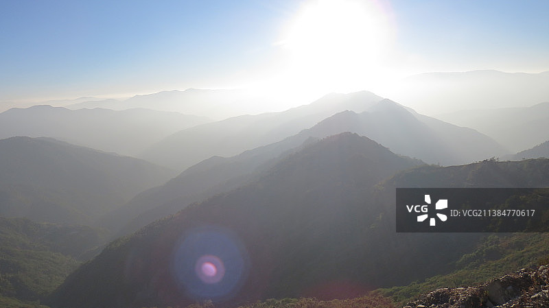 缅甸钦邦德定山区山脉的景色图片素材
