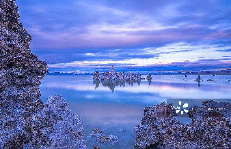 莫诺湖日落美景，加利福尼亚州，美国图片素材