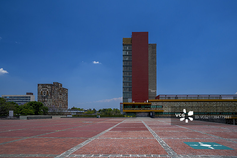 墨西哥首都墨西哥城，墨西哥国立自治大学校园图片素材