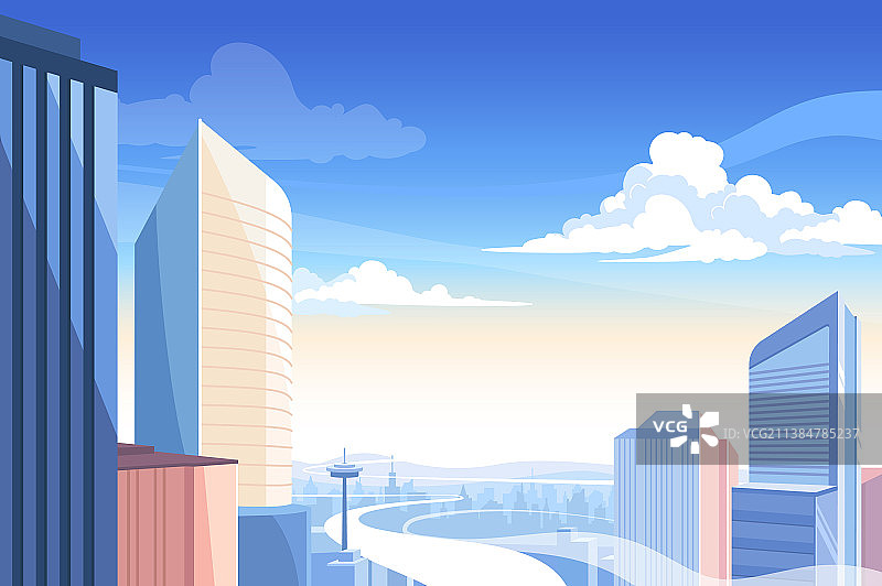 高层摩天大楼城市景观图片素材