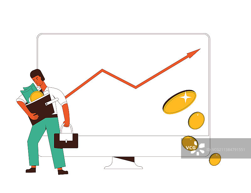 通货膨胀经济金融变化过程图片素材