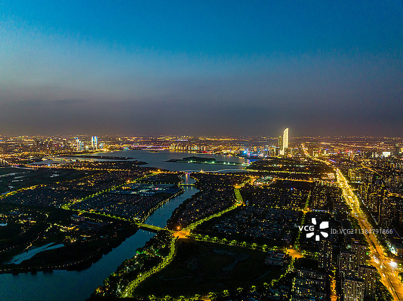 江苏苏州工业园区城市风光图片素材