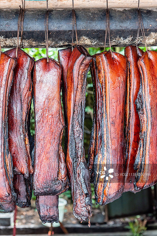 中国四川腊肉特写图片素材