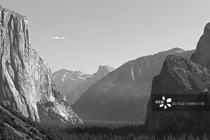 美国加州约塞米蒂国家公园全景图片素材