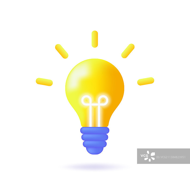 白色背景上隔离的灯泡图标图片素材