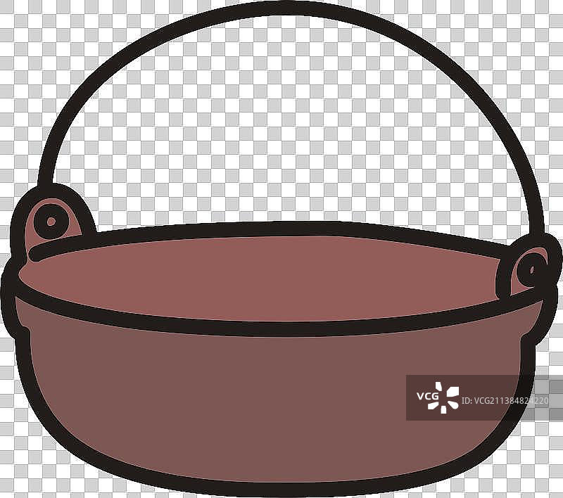 卡通野炊铁锅图片素材