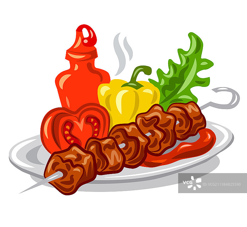 烤制热 kebab图片素材