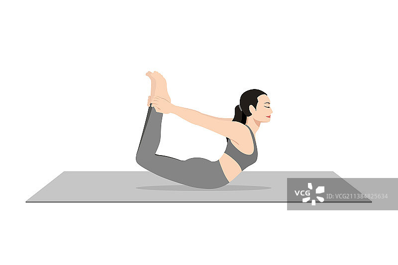 弓式瑜伽图片素材