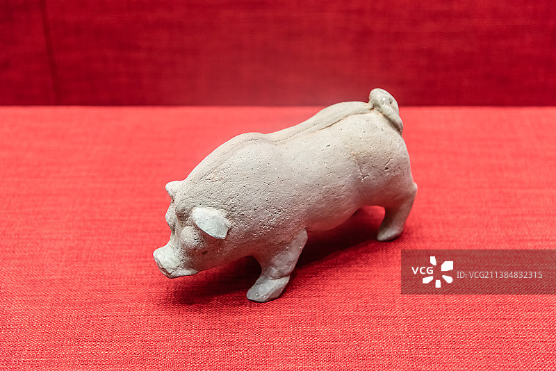 中国东汉陶猪图片素材