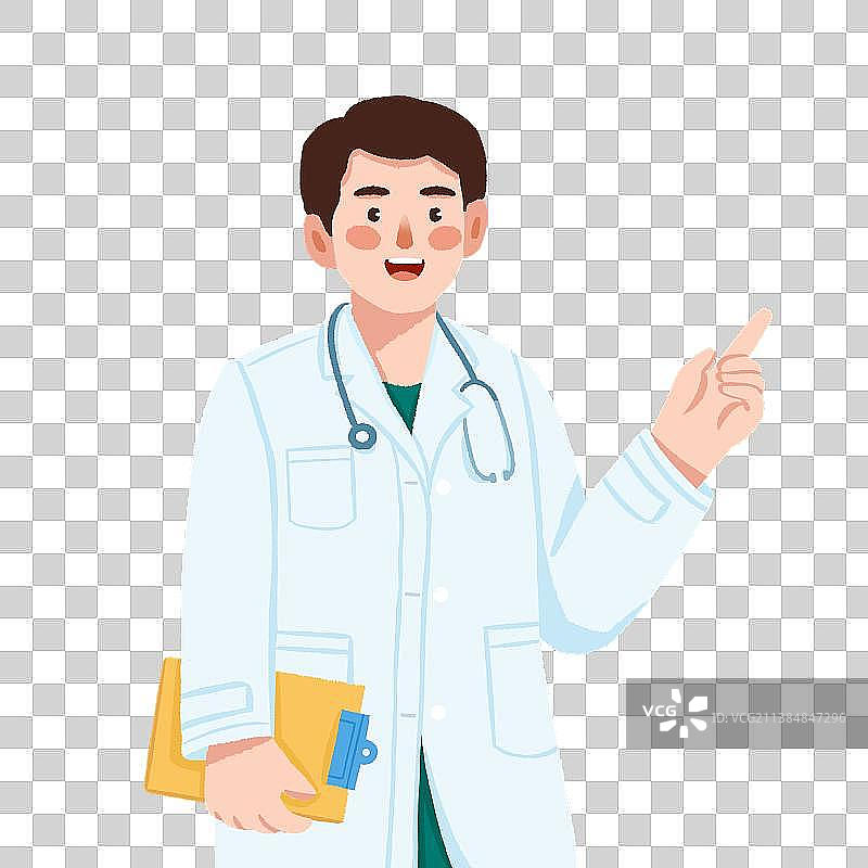 医生做手势，温馨提示图片素材